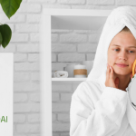 fata care is ingrijeste pielea dupa dus vindecadai